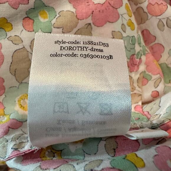 Horror Vacui Dorothy Ruffled Floral Cotton Poplin Midi Dress Size Medium - Picture 8 of 15